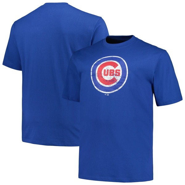 プロファイル メンズ トップス Tシャツ トール ロゴ Men's Profile Royal Chicago Cubs Big & Tall Primary Logo T-Shirt (Big Tall) Royal|ReVida 店