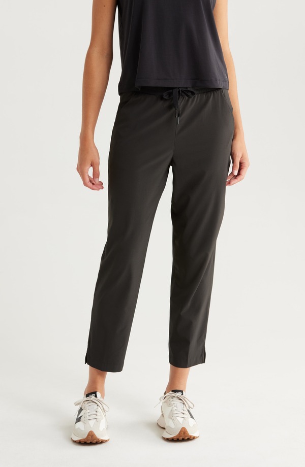 フリー フライ レディース ボトムス レギンス パンツ Free Fly Breeze Drift Drawstring Cropants BLACK ブラック｜ReVida 店