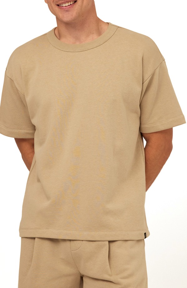 スレッズ・フォー・ソート メンズ トップス Tシャツ コットン Threads 4 Thought Maxwell Cotton Blend T-Shirt PEBBLE｜ReVida 店