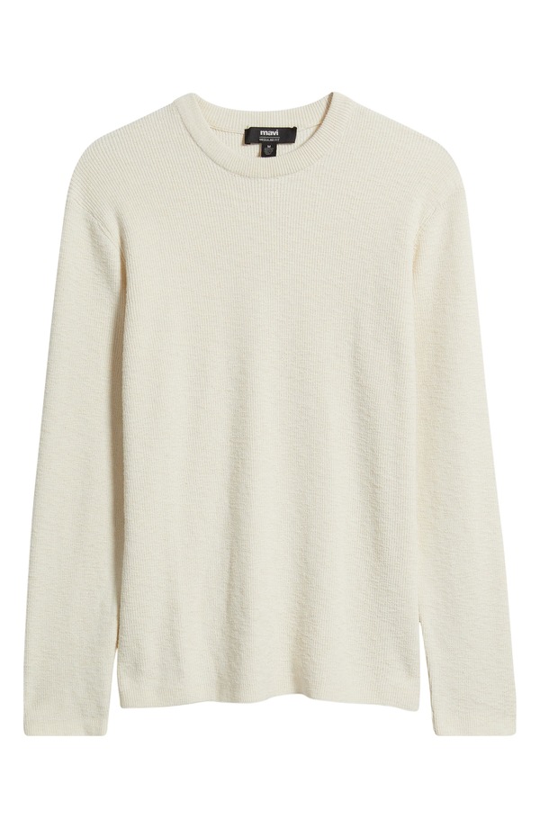 マーヴィ ジーンズ メンズ アウター ニット・セーター コットン Mavi Jeans Cotton Blend Sweater ALMOND MILK|ReVida 店