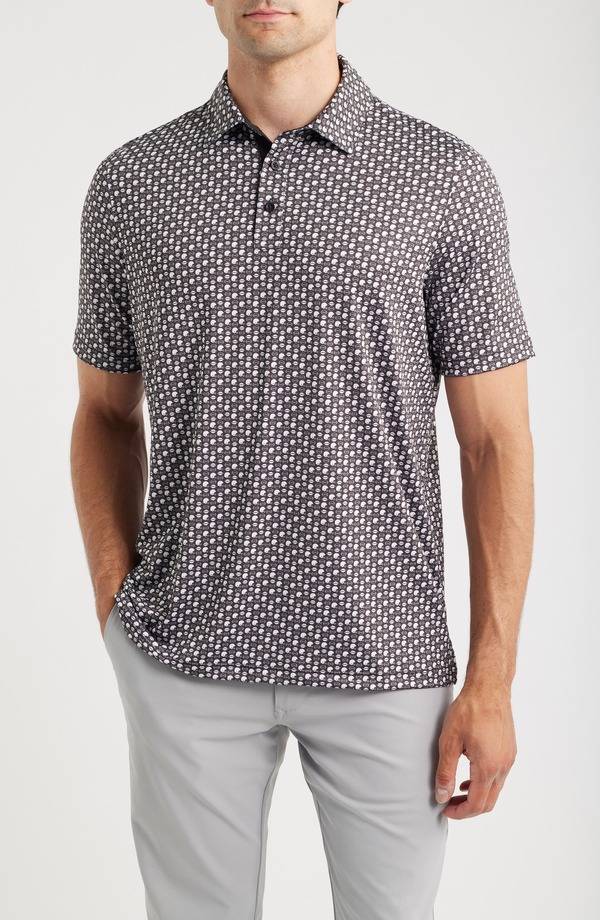 ジョンストンアンドマーフィー メンズ トップス シャツ Johnston & Murphy XC+ Game Day Performance Polo BLACK ブラック｜ReVida 店