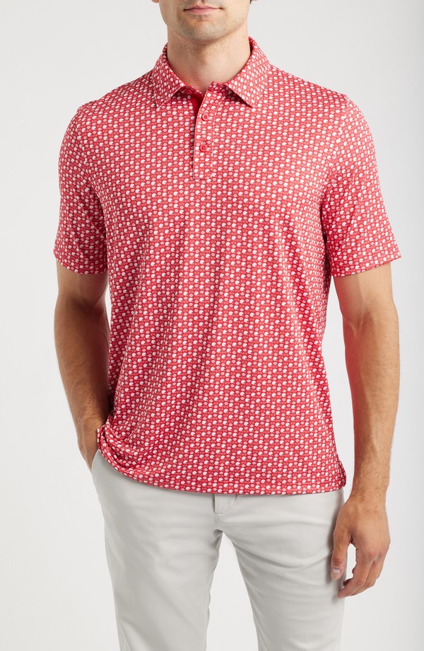 ジョンストンアンドマーフィー メンズ トップス シャツ Johnston & Murphy XC+ Game Day Performance Polo RED レッド|ReVida 店