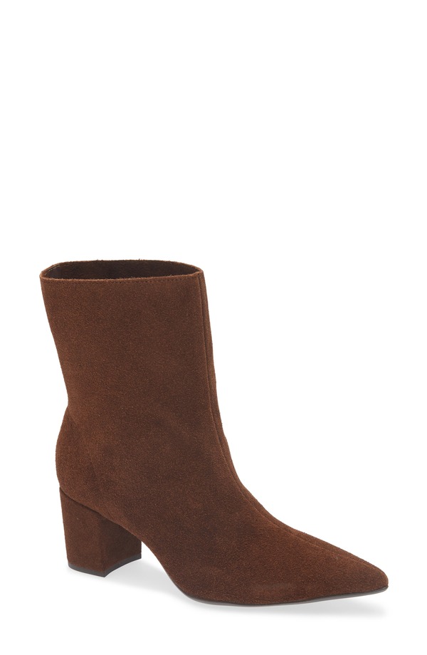 ショコラブルー レディース シューズ ブーツ・レインブーツ ヒール Chocolat Blu Lynette Block Heel Bootie Brown Suede ブラウン|ReVida 店