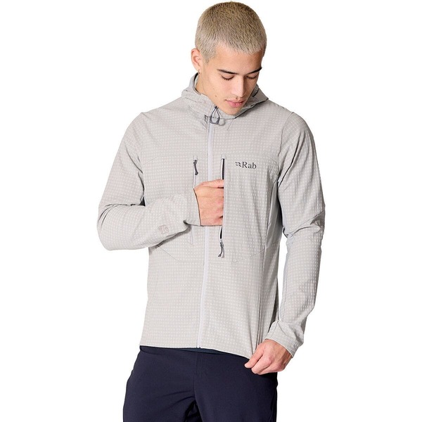 優しいこと メンズ アウター 上衣・上衣 パーカー Rab Ascendor Pro Hoodie - Men\u0027s Light Zinc