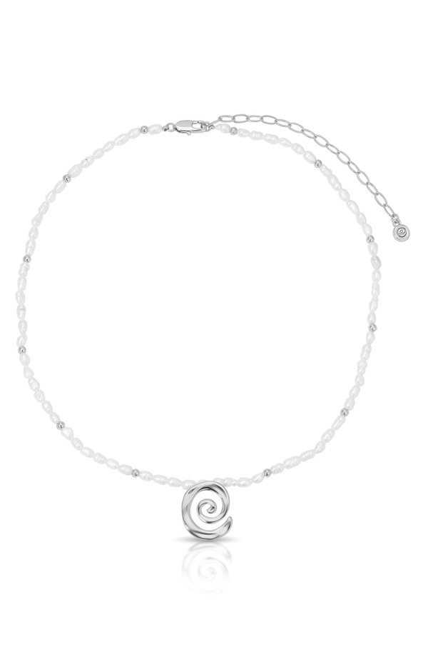 エティカ レディース アクセサリー ネックレス・チョーカー レース Ettikaura Swirl Pendant Freshwater Pearl Necklace SILVER シルバー｜ReVida 店 28,258円