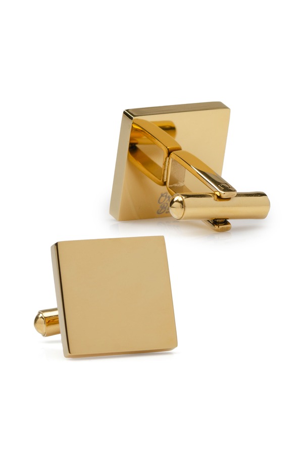 カフリンク メンズ アクセサリー カフスボタン Cufflinks, Inc. Engravable Square Cuff Links GOLD ゴールド｜ReVida 店