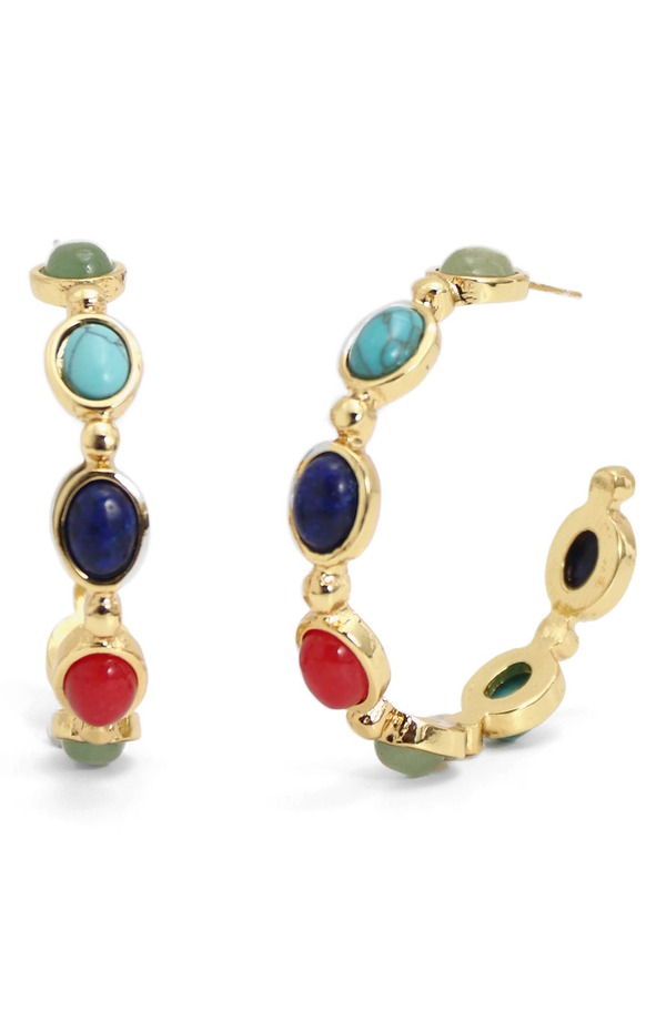 プティ モーメンツ レディース アクセサリー ピアス・イヤリング Petit Moments Bari Large Hoop Earrings GOLD/ MULTI ゴールド|ReVida 店