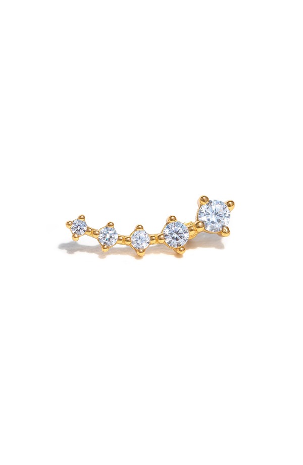 ガール ズクルー レディース アクセサリー ピアス・イヤリング Girls Crew Estella Ear Crawler Flat Back GOLD ゴールド｜ReVida 店