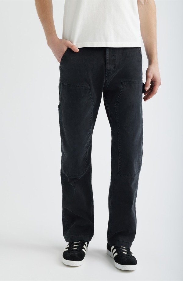 コリドー メンズ ボトムス カジュアルパンツ コットン Corridor Double Knee Stretch Cotton Carpenter Pants BLACK ブラック|ReVida 店
