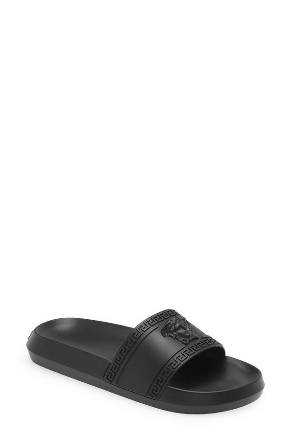 ヴェルサーチ メンズ シューズ スニーカー Versace Medusa Pool Slide (Men) BLACK ブラック|ReVida 店