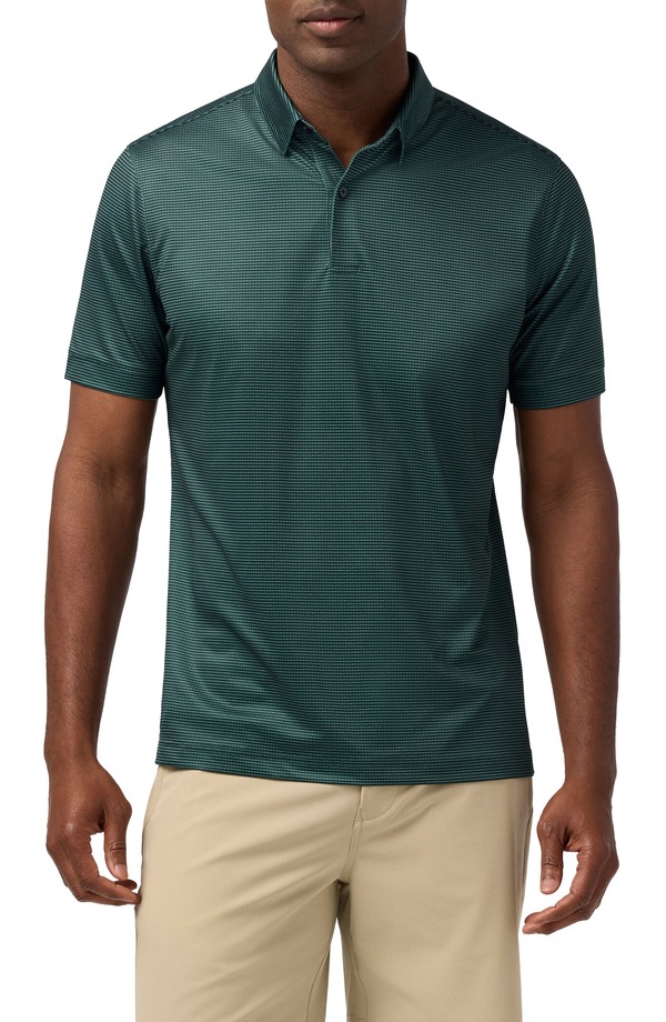 ミズンメイン メンズ トップス シャツ Mizzen+Main Halyard Trim Fit Performance Polo PINE DROP SHADOW｜ReVida 店