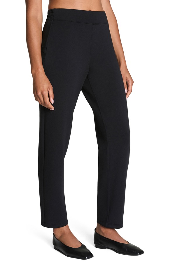 スパンク レディース ボトムス デニムパンツ ストレート アンクル SPANX AirEssentialstraight Leg Ankle Pants VERY BLACK ブラック|ReVida 店