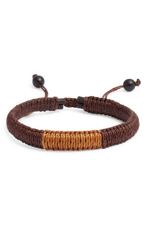 カプトアンドコー メンズ アクセサリー ブレスレット・バングル・アンクレット カラーブロック Caputo & Co. Men's Macram Colorblock Slide Bracelet BROWN COMBO ブラウン｜ReVida 店