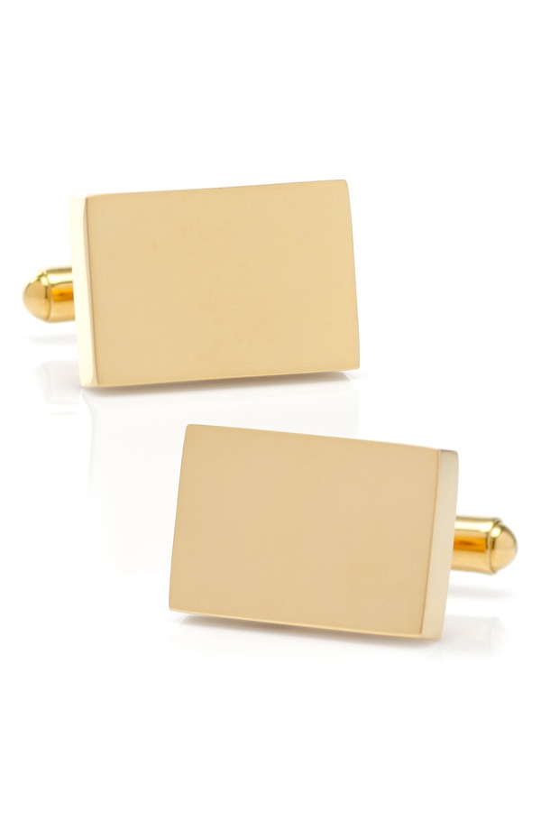 カフリンク メンズ アクセサリー カフスボタン Tシャツ Cufflinks, Inc. Engravable Stainlessteel Cuff Links GOLD ゴールド｜ReVida 店
