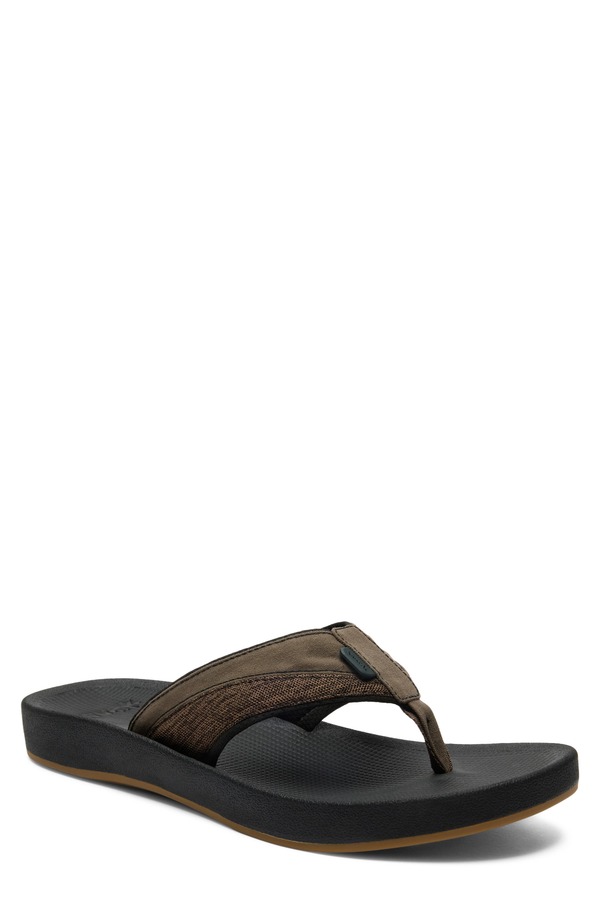 サヌーク メンズ シューズ サンダル Sanuk Cosmic Seas Water Friendly Flip Flop (Men) CACAO｜ReVida 店