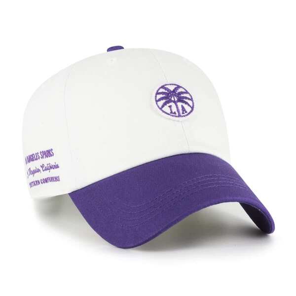 フォーティーセブン レディース アクセサリー 帽子 Unisex '47 White/Purple Los Angelesparks Contemporary Two-Tone Clean Up Adjustable Hat White ホワイト｜ReVida 店