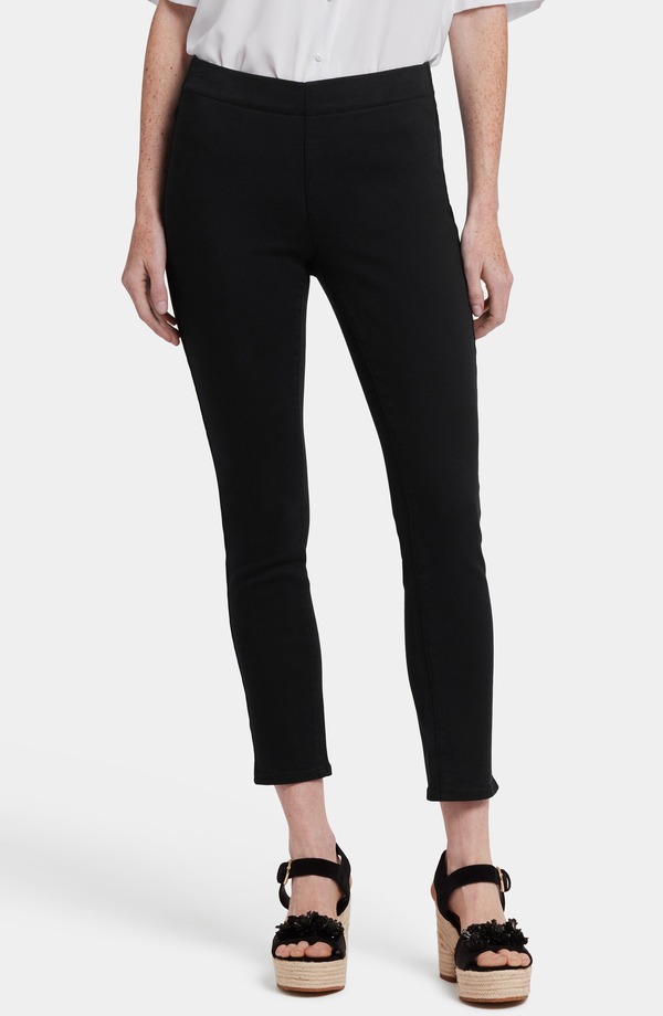エヌワイディージェイ レディース ボトムス デニムパンツ アンクル ジーンズ NYDJ Ankle Slit Pull-On Jeans OVERDYE BLACK ブラック｜ReVida 店 23,616円