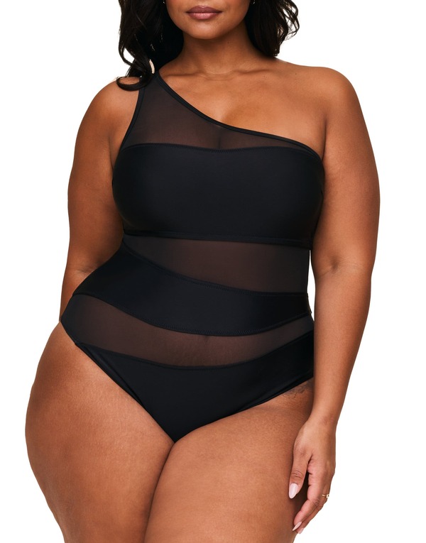 アドアミー レディース トップス ワンピース プラスサイズ Adore Me Kimora Swimwear One Piece (Plus) Black ブラック｜ReVida 店