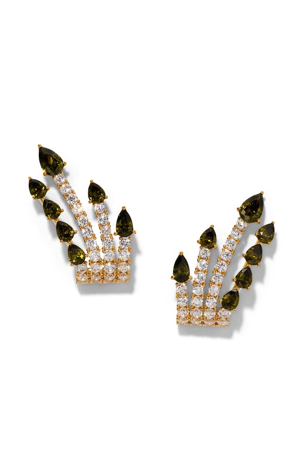 ナディール レディース アクセサリー ピアス・イヤリング Nadri Bonne Anne Green J Hoop Earrings GOLD ゴールド｜ReVida 店