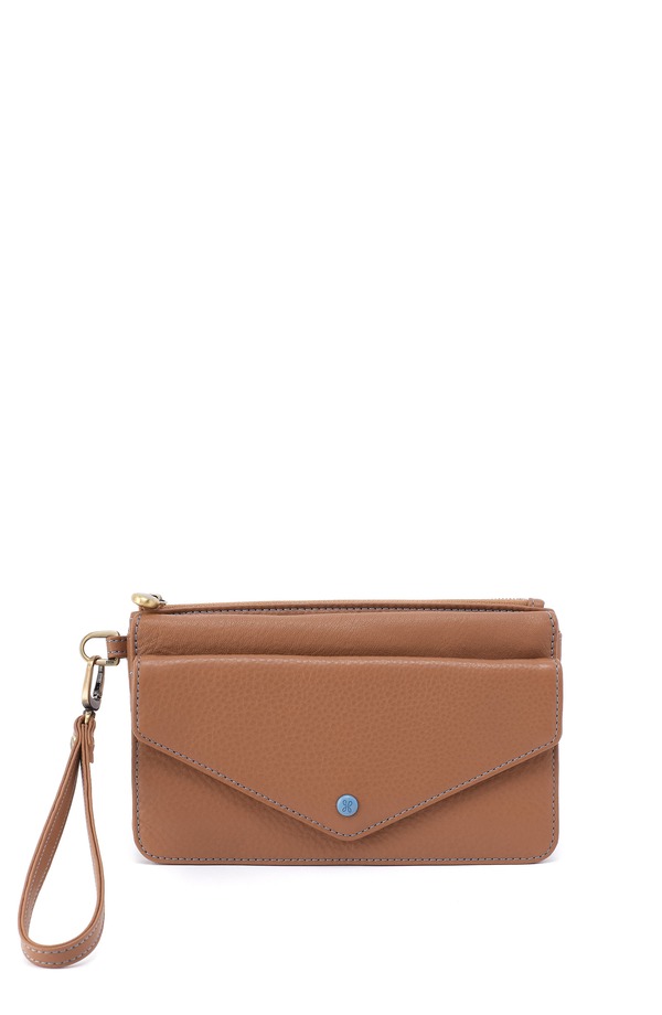 ホボ レディース アクセサリー 財布 レザー HOBO Goldie Leather Wristlet BROWN SUGAR ブラウン|ReVida 店