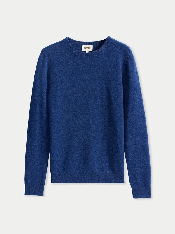 ゴビ カシミヤ レディース アウター ニット・セーター クルーネック Gobi Cashmeressential Cashmere Crewneck Sweater navy peony ネイビー｜ReVida 店