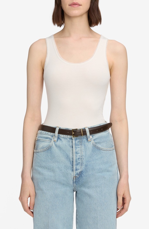 フレーム レディース トップス シャツ メッシュ FRAME The Mesh Trim Tank WHITE ホワイト|ReVida 店