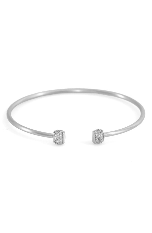 ディーンダビットソン レディース アクセサリー ブレスレット・バングル・アンクレット Dean Davidson Juliette Pav Twist Bangle WHITE TOPAZ/ SILVER ホワイト｜ReVida 店