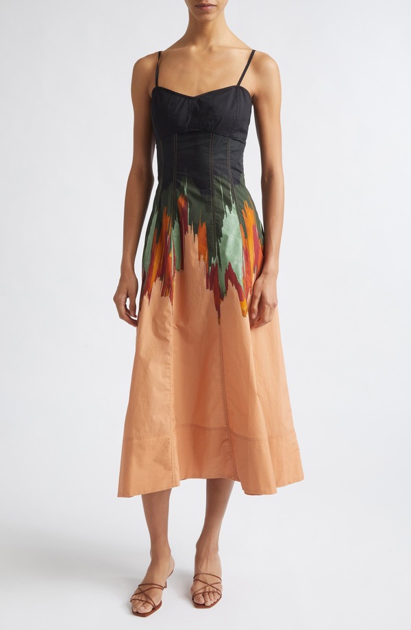 ウラ・ジョンソン レディース トップス ワンピース フラワー柄 コットン フラワー Ulla Johnson Fiora Floral Cotton Dress AGATE|ReVida 店