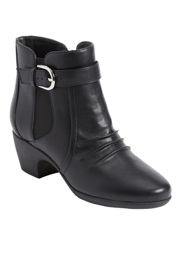 コンフォートビュー レディース シューズ ブーツ・レインブーツ Comfortview The Juniper Bootie (Women) BLACK ブラック｜ReVida 店