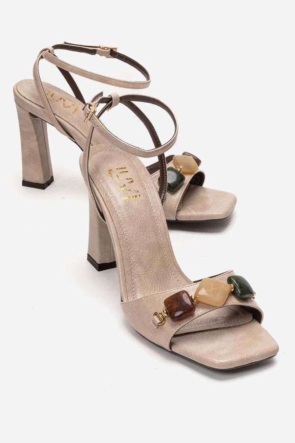 プロローグシューズ レディース サンダル ヒール Prologue Shoes Franca Block Heel Sandal (Women) Beige ベージュ｜ReVida 店 36,920円
