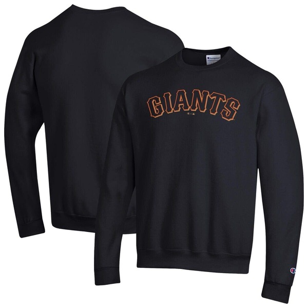 チャンピオン メンズ アウター パーカー・スウェット シャツ Men's Champion Black San Francisco Giants Powerblend Wordmark Sweatshirt Black ブラック｜ReVida 店