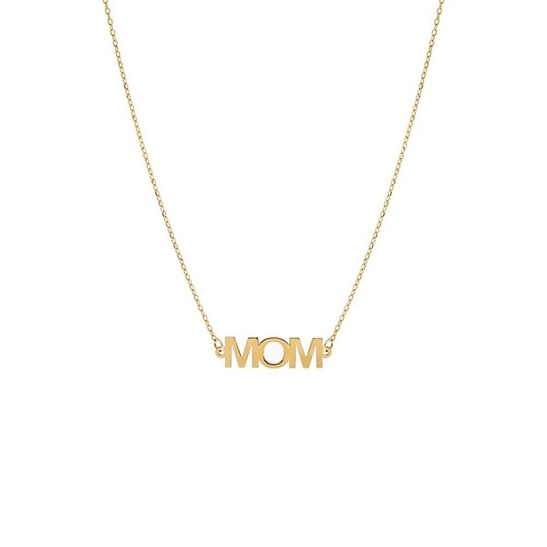 バイ アディナ エデン レディース アクセサリー ネックレス・チョーカー レース BY ADINA EDEN Solid Mom Nameplate Necklace 14K Gold ゴールド｜ReVida 店