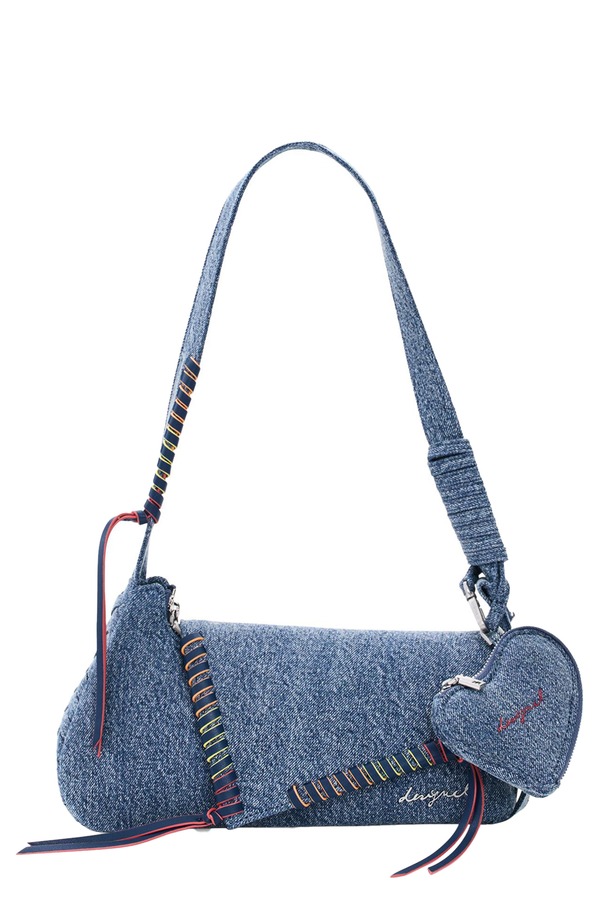 デジグアル レディース バッグ デニム Desigual Denim Shoulder Bag LIGHT BLUE ブルー｜ReVida 店