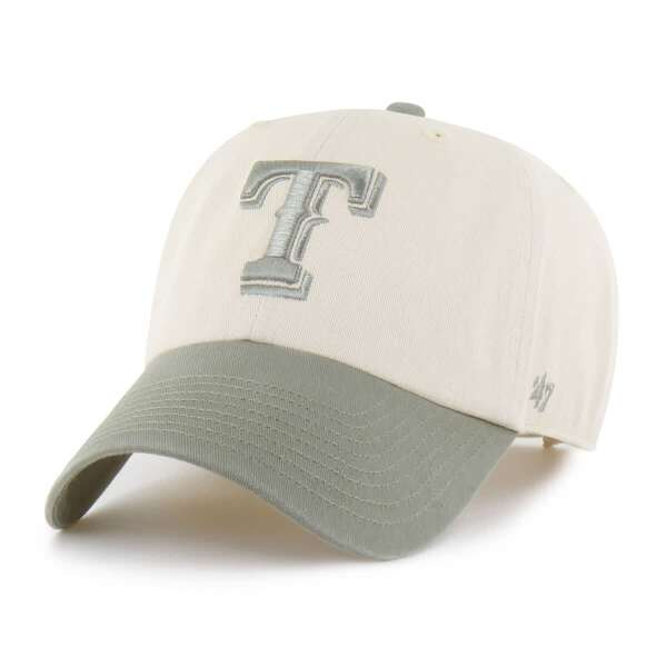 フォーティーセブン メンズ アクセサリー 帽子 Men's '47 Natural/Olive Texas Rangers Two-Tone Fashion Clean Up Adjustable Hat Natural オリーブ|ReVida 店