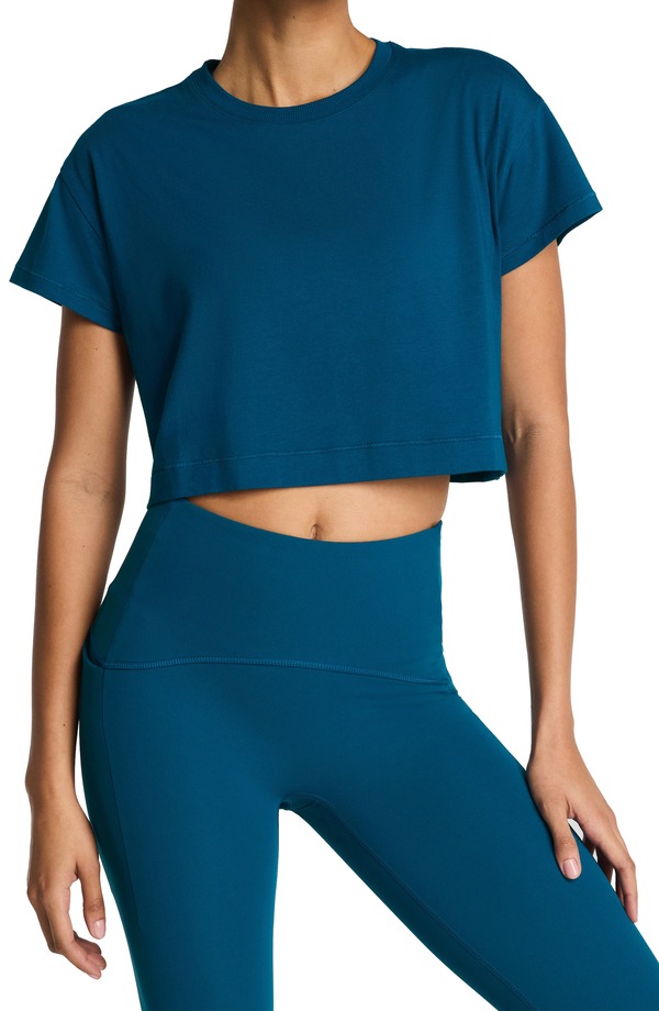 スパンク レディース トップス Tシャツ SPANX Supernaturals Crop T-Shirt DEEP COVE｜ReVida 店