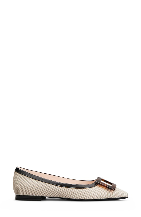 ロジェ・ヴィヴィエ レディース シューズ スニーカー Roger Vivier Gommettine Pointed Toe Ballet Flat (Women) DAINO/ NERO｜ReVida 店