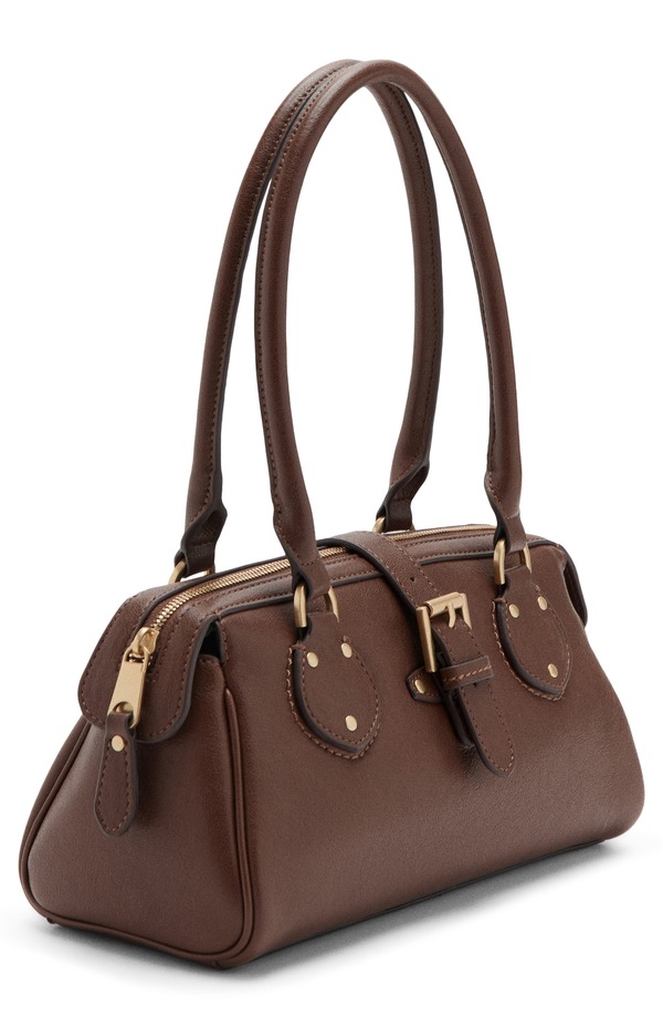 マンゴ レディース バッグ レザー フェイクレザー MANGO Balboa Faux Leather Shoulder Bag BROWN ブラウン|ReVida 店