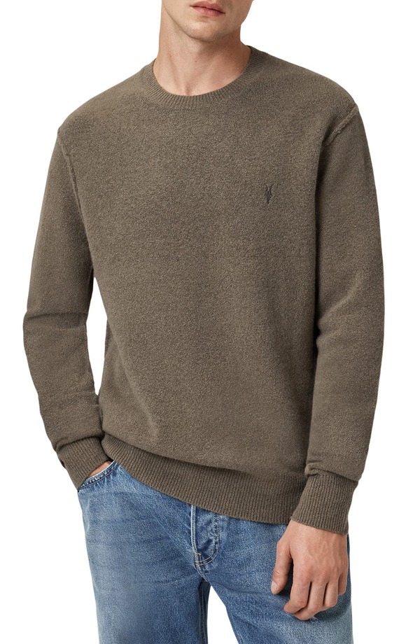 オールセインツ メンズ アウター パーカー・スウェット クルーネック セーター AllSaintstatten Crewneck Sweater Dusky Green グリーン
