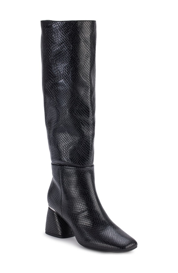 ダナ キャラン ニューヨーク レディース シューズ ブーツ・レインブーツ ヒール DKNY Cana Knee High Block Heel Boot Black ブラック|ReVida 店