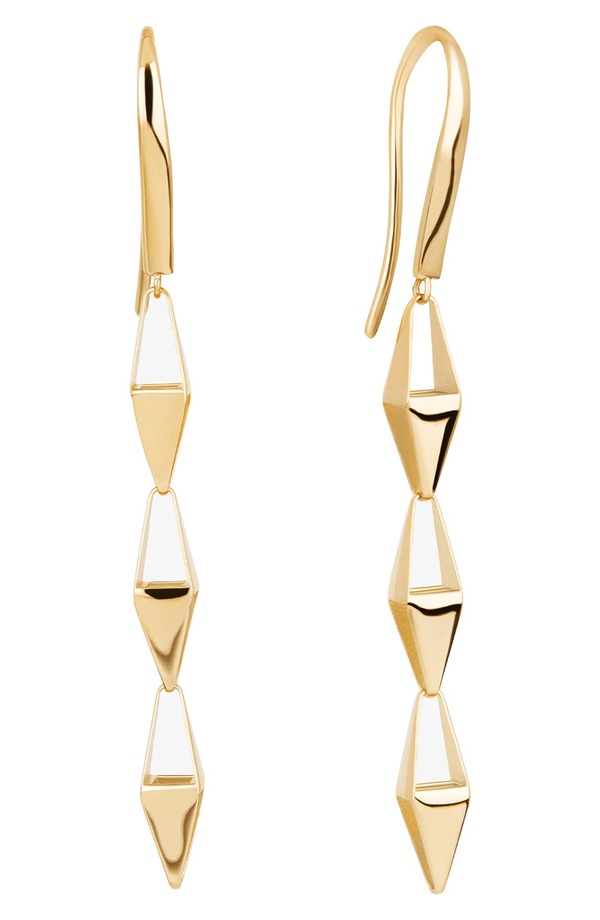 ラナ レディース アクセサリー ピアス・イヤリング LANA 14K Gold Laser 3D Kite Chain Linearrings GOLD ゴールド｜ReVida 店