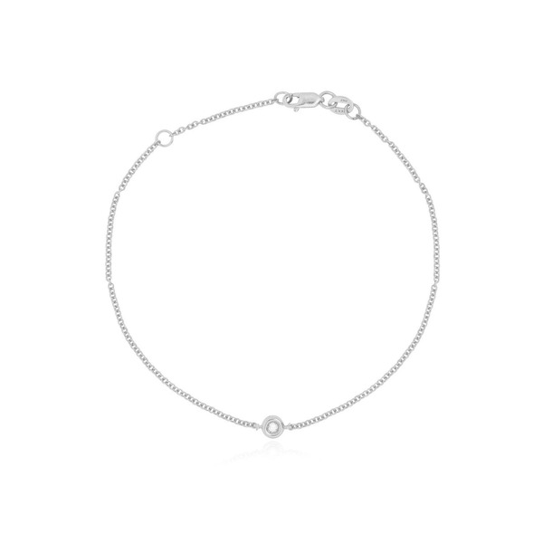 ザラブリー ファインジュエリー レディース アクセサリー ブレスレット・バングル・アンクレット The Lovery Fine Jewelry Diamond Single Bezel Bracelet White Gold ホワイト｜ReVida 店