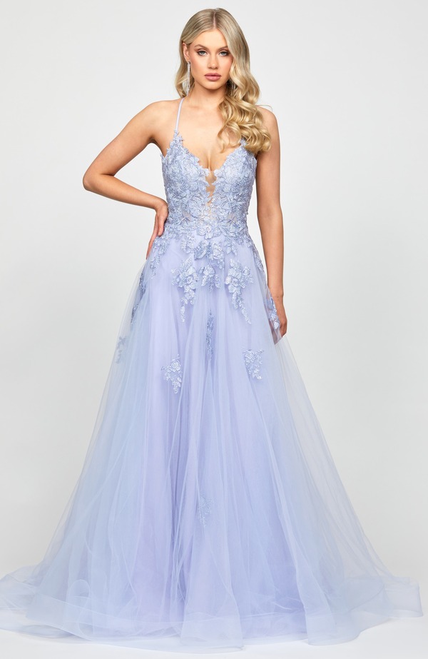 バリアーノ レディース トップス ワンピース Bariano Rosaleembellished Ball Gown POWDER BLUE ブルー｜ReVida 店
