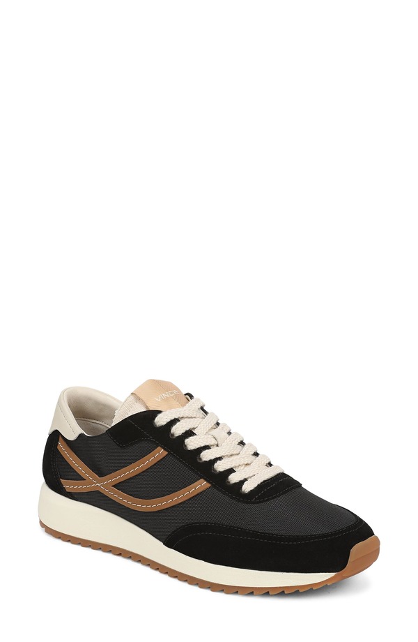 ヴィンス レディース シューズ スニーカー Vince Santa Monica Sneaker (Women) BLACK/ SADDLE ブラック｜ReVida 店