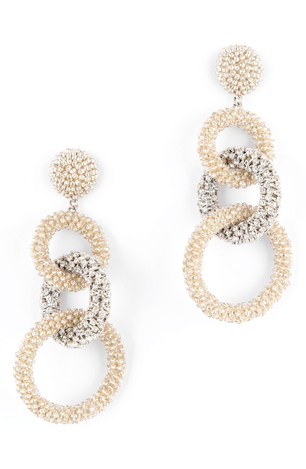 ディーパ グアナーニ レディース アクセサリー ピアス・イヤリング Deepa Gurnani Sienna Embellishedrop Earring sILVER シルバー|ReVida 店