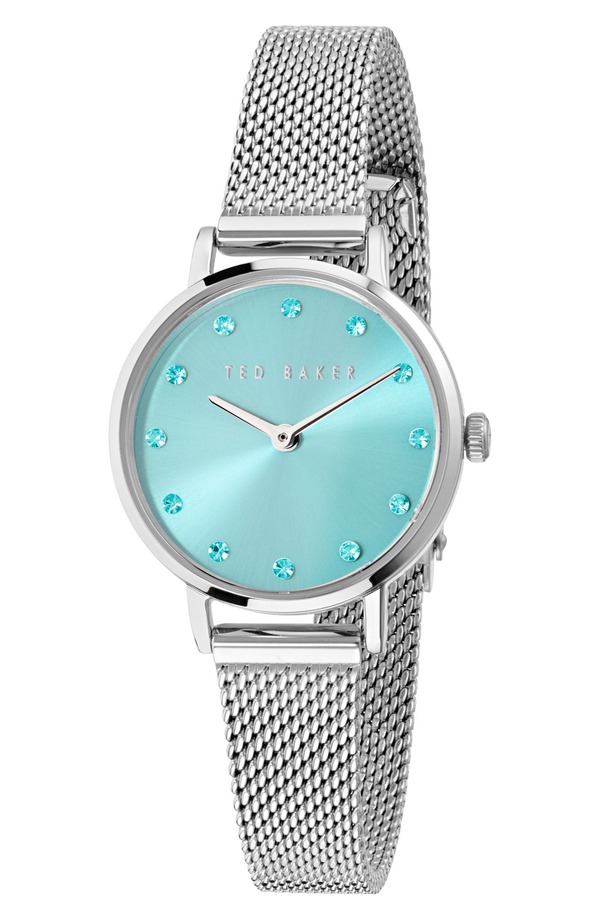 テッドベーカー レディース アクセサリー 腕時計 Ted Baker Staciie Blue Dial Bracelet Watch 28mm SILVER シルバー｜ReVida 店
