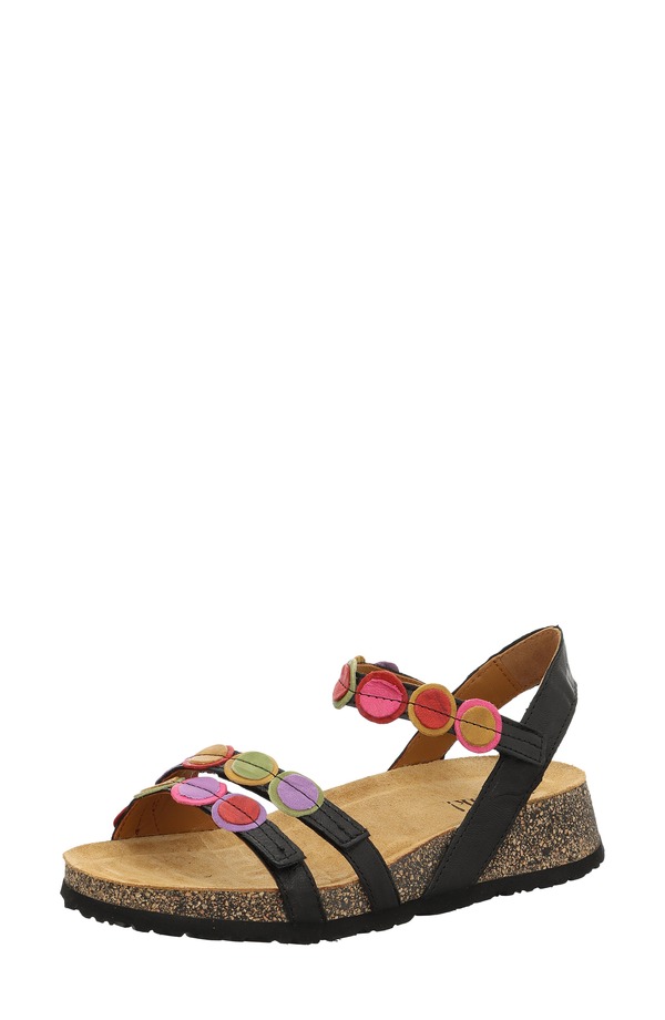 スィンク レディース シューズ サンダル アンクル Think! Koak Ankle Strap Sandal (Women) BLACK ブラック｜ReVida 店