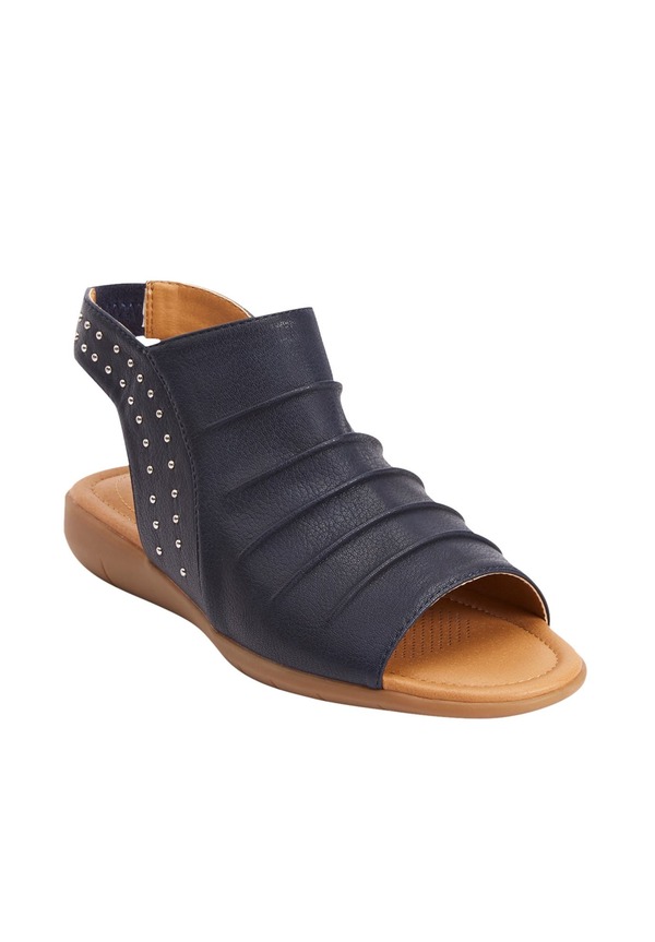 コンフォートビュー レディース シューズ ヒール サンダル Comfortview The Alanna Sandal (Women) NAVY ネイビー|ReVida 店