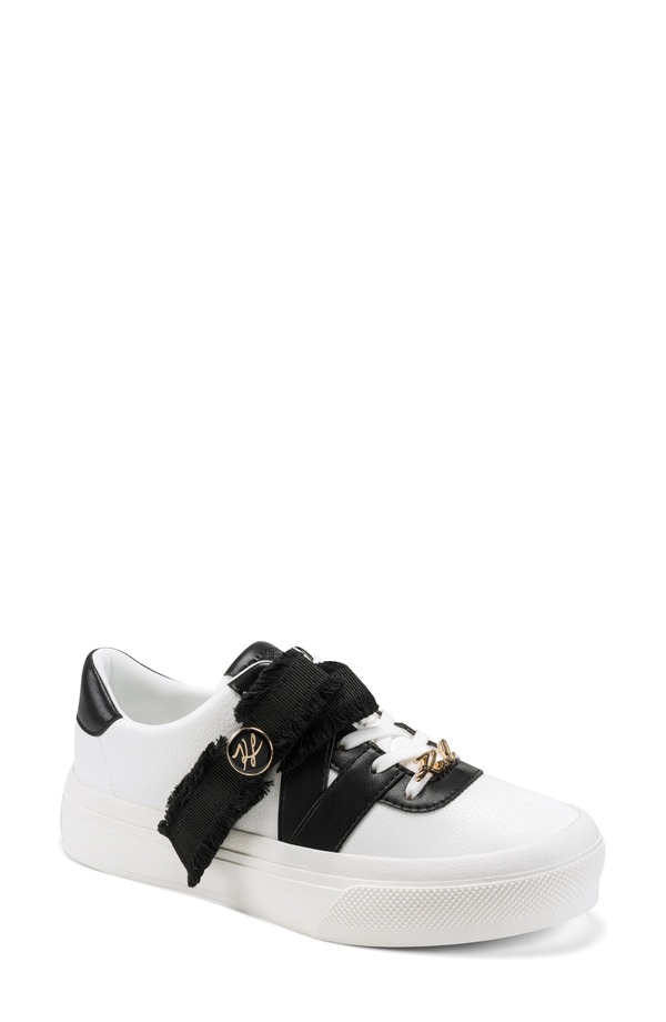 カール ラガーフェルド レディース シューズ スニーカー プラットフォーム KARLAGERFELD PARIS Greysen Platform Sneaker (Women) BRIGHT WHITE/ BLACK ホワイト|ReVida 店