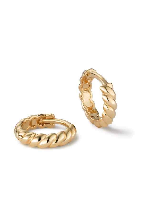 アナルイサ レディース アクセサリー ピアス・イヤリング Ana Luisa Twisted Hoop Earrings - Gold Twist Hoops Gold ゴールド｜ReVida 店