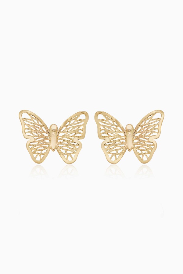 オラディナ レディース アクセサリー ピアス・イヤリング Oradina 14K Yellow Gold Social Butterfly Studs Yellow Gold イエロー|ReVida 店